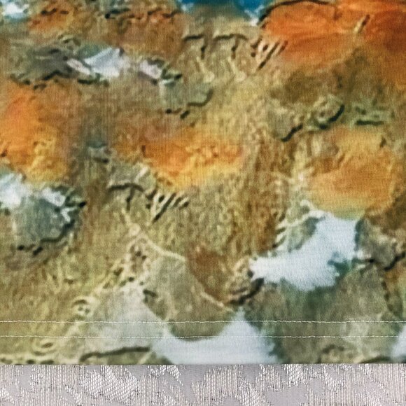 Exclusive Geometric Ombré Multicolor Boho 3/4 Sleeve Tie Dye Pullover Top - Picture 9 of 12